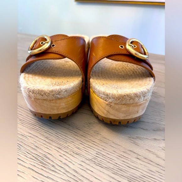See By Chloé Viviane Buckled LeatherSlide Clog In Light Brown Size 38/7.5 - Picture 8 of 12